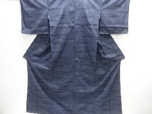 未使用品　更紗模様織り出し手織り紬着物